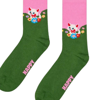 HAPPY SOCKS  KITTEN AND FLOWERS  en color   (6)
