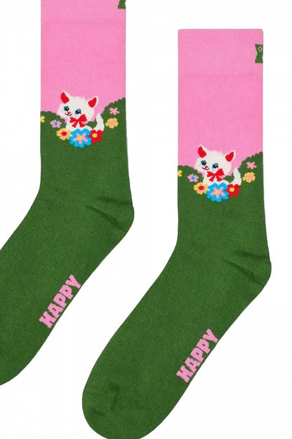 HAPPY SOCKS  KITTEN AND FLOWERS  en color   (3)