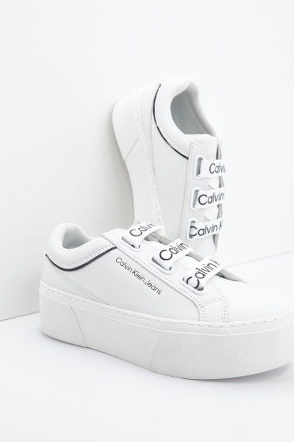 CALVIN KLEIN  FLATFORM LOW en color K WHITE  (3)
