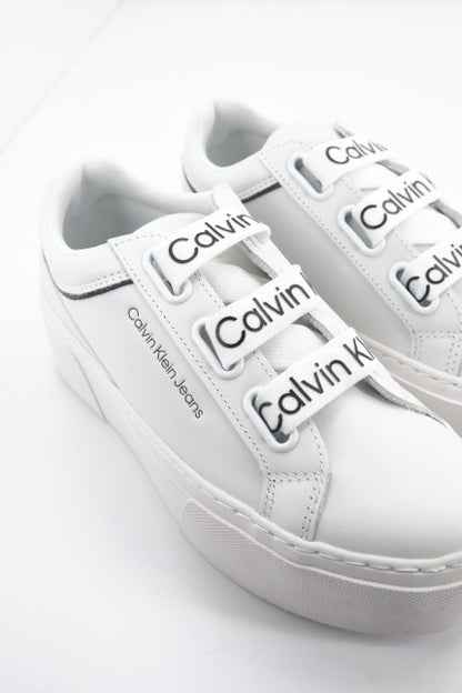 CALVIN KLEIN  FLATFORM LOW en color K WHITE  (4)