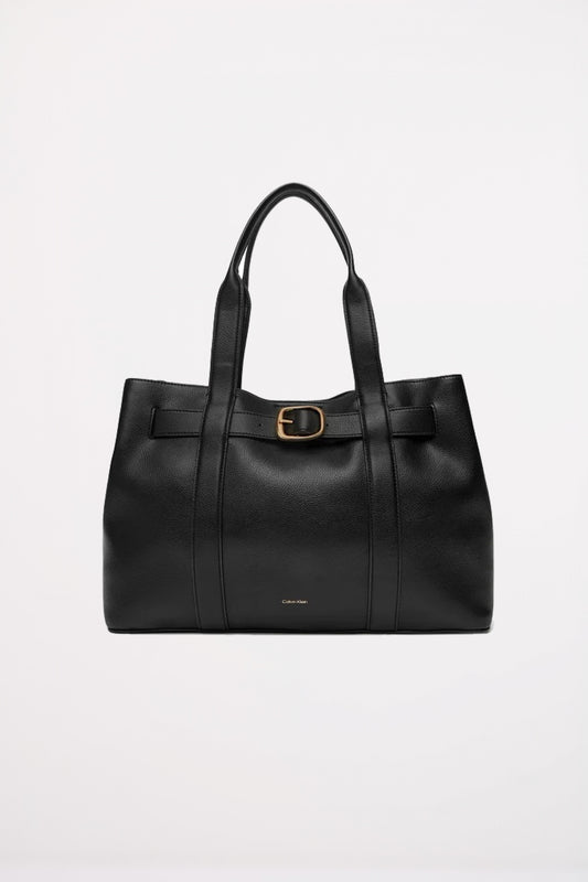 CALVIN KLEIN BUCKLE MEDIUM TOTE en color BLACK  (1)