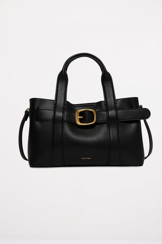 CALVIN KLEIN BUCKLE MINI TOTE WIT en color BLACK  (1)