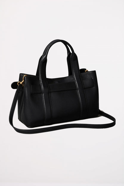 CALVIN KLEIN BUCKLE MINI TOTE WIT en color BLACK  (2)
