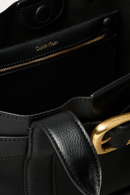 CALVIN KLEIN BUCKLE MINI TOTE WIT en color BLACK  (4)