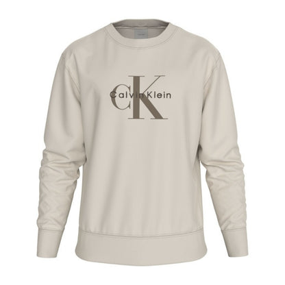 CALVIN KLEIN LS EU TERRY MONOL en color CHALK  (4)