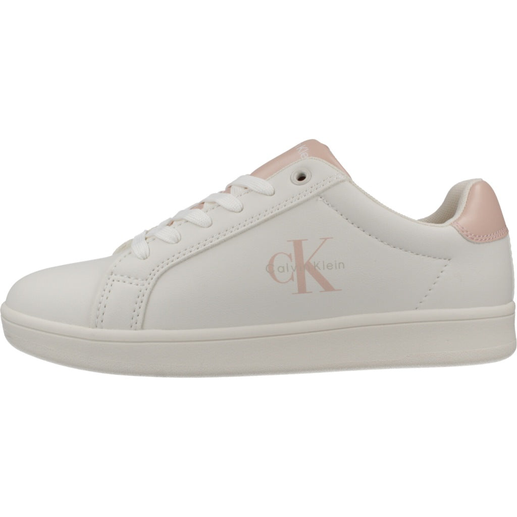 CALVIN KLEIN LOW CUT LACE UP SNEA en color WHTNUDE  (2)