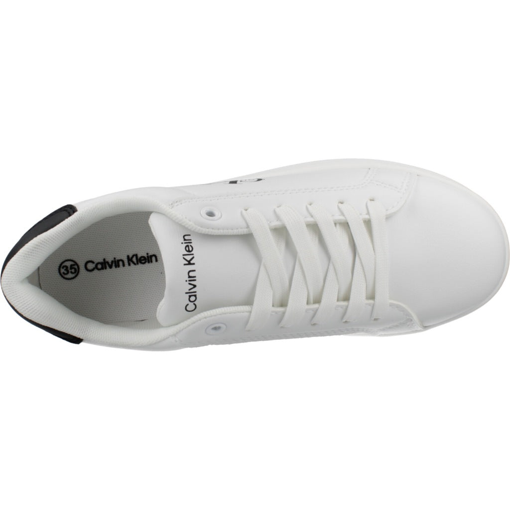 CALVIN KLEIN LOW CUT LACE UP SNEA en color WHTBLK  (7)