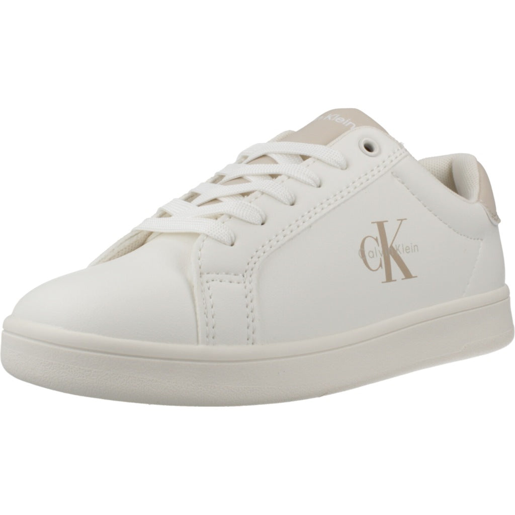 CALVIN KLEIN LOW CUT LACE UP en color WHTBEIG  (1)