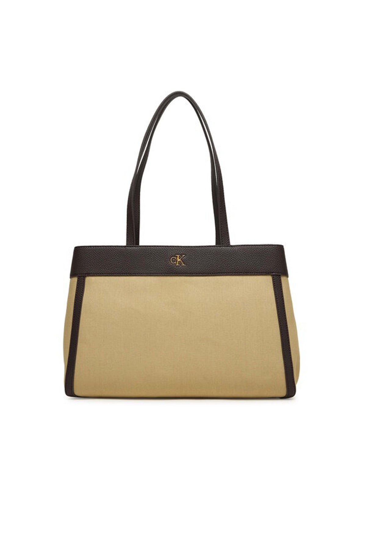 CALVIN KLEIN CANVAS MEDIUM TOTE en color KHAKI  (1)