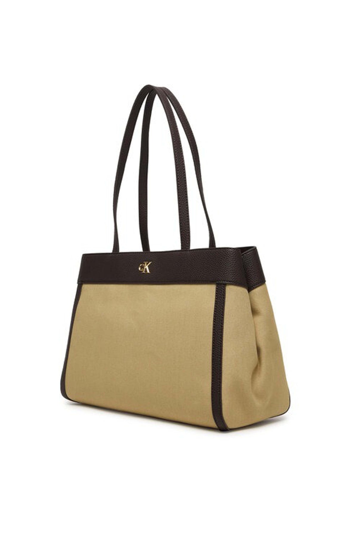 CALVIN KLEIN CANVAS MEDIUM TOTE en color KHAKI  (2)