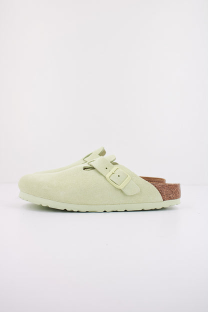 BIRKENSTOCK  BOSTON SUEDE LEATHE en color FADEDLIME  (1)