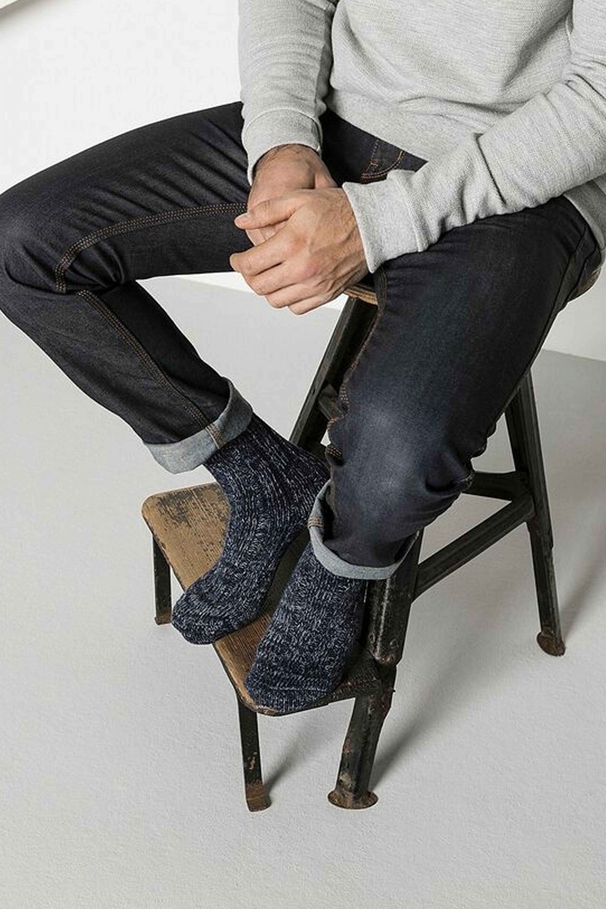 BIRKENSTOCK COTTON TWIST MEN en color NAVY  (4)