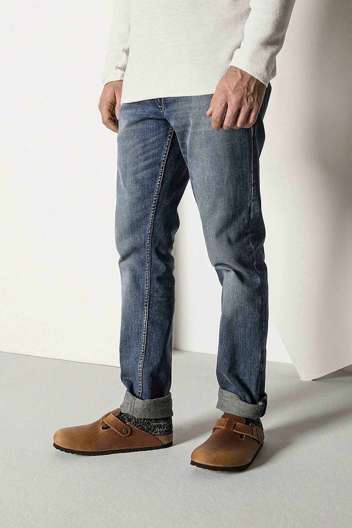 BIRKENSTOCK COTTON SLUB MEN en color BLKGRY  (3)