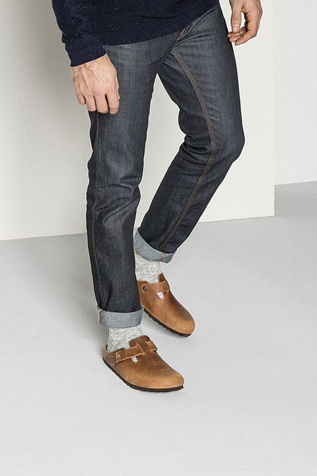 BIRKENSTOCK COTTON SLUB MEN en color GRYWHT  (3)