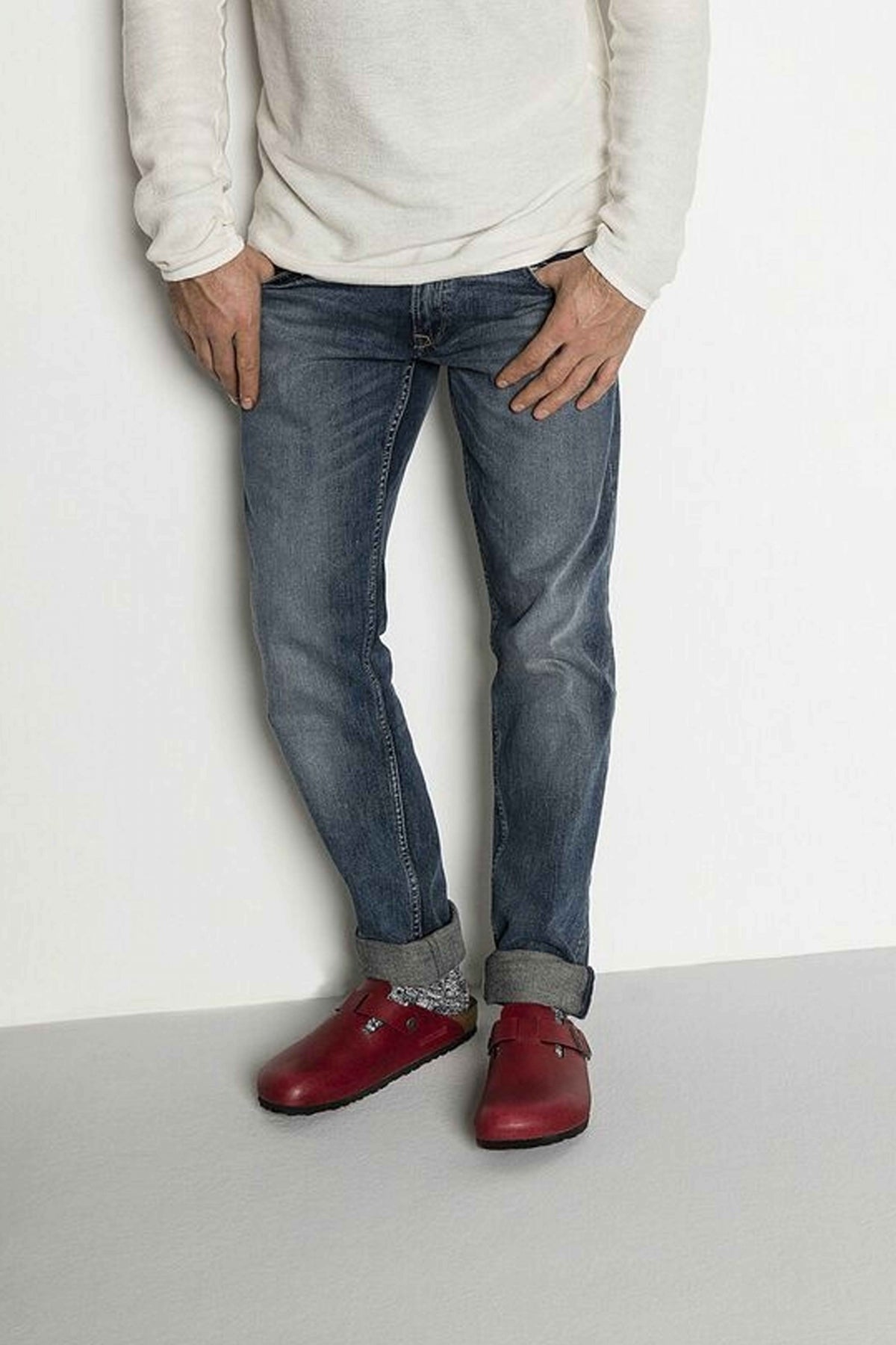 BIRKENSTOCK  COTTON SLUB MEN en color BLUWHT  (3)