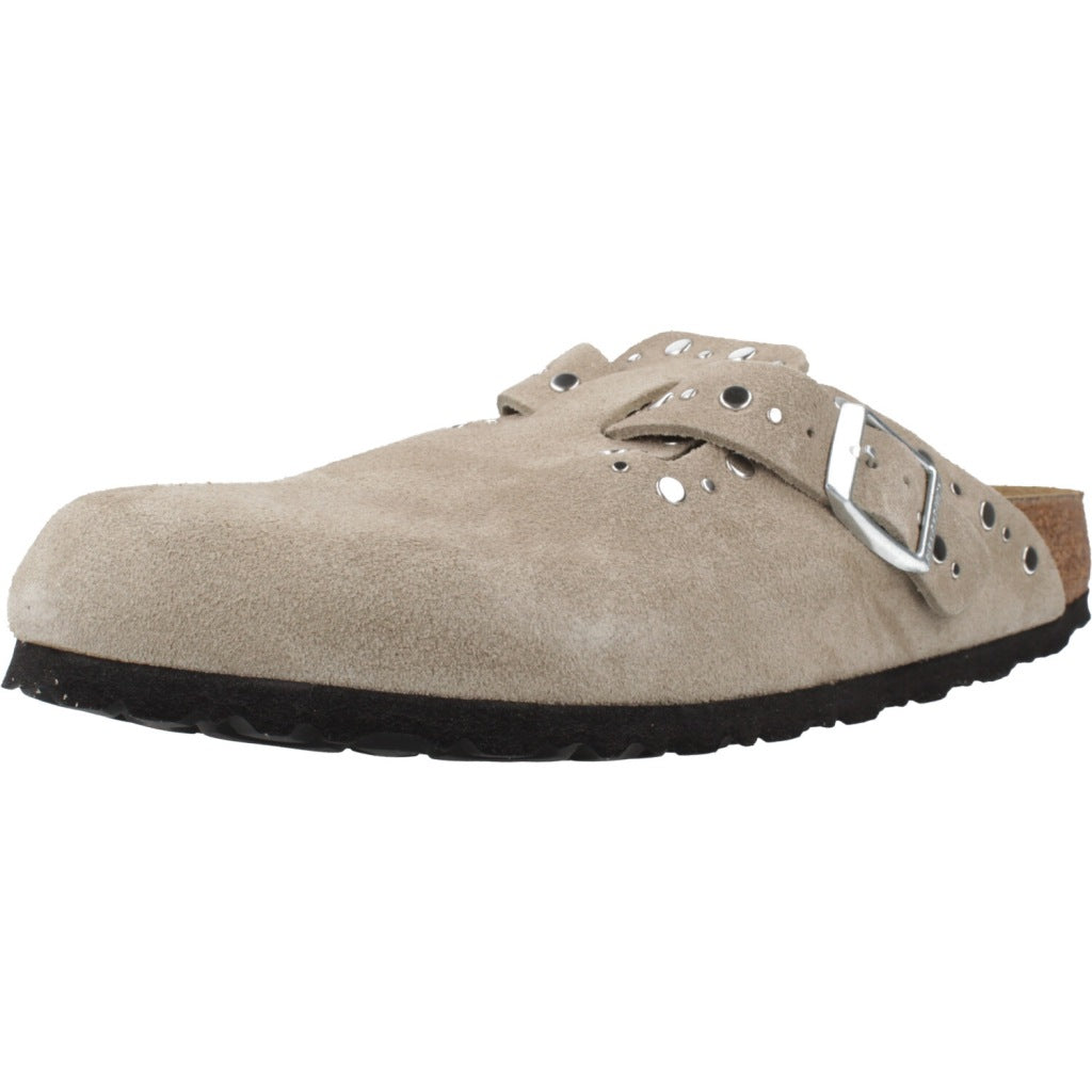 BIRKENSTOCK BOSTON RIVET BORDER en color TAUPE  (1)