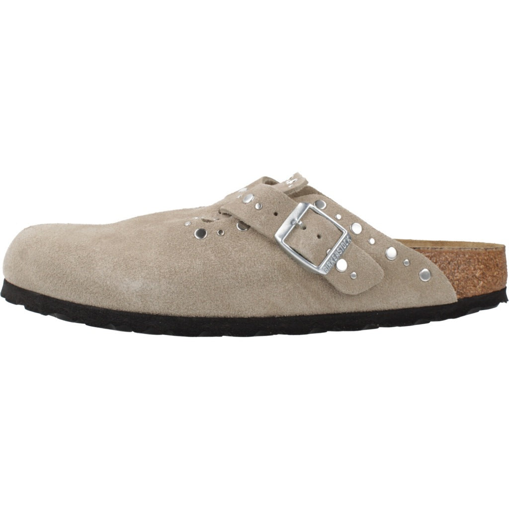BIRKENSTOCK BOSTON RIVET BORDER en color TAUPE  (2)