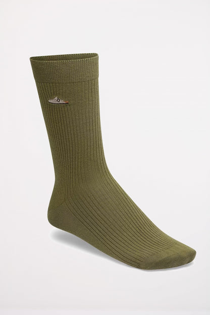BIRKENSTOCK COTTON RIBBED SOCKS en color PINGRN  (1)
