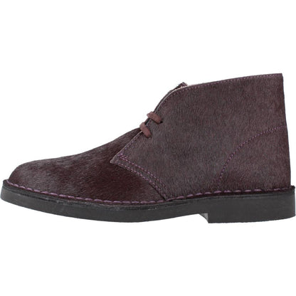 CLARKS DESERT BOOT  en color BURGUNDY  (2)