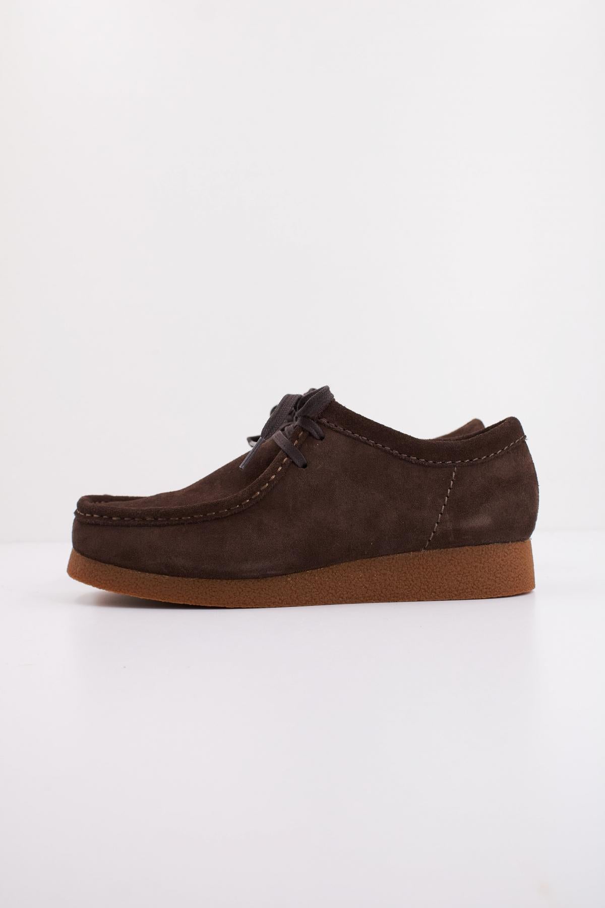 CLARKS WALLABEEEVO SUEDE en color DRKBRWN  (1)