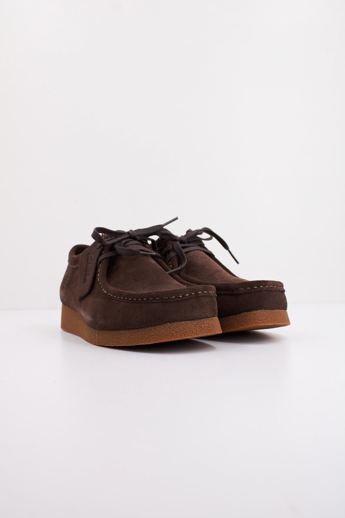 CLARKS WALLABEEEVO SUEDE en color DRKBRWN  (2)