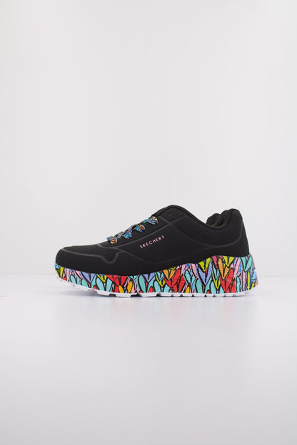 SKECHERS UNO LITESUBTLE LOVE en color BKMT  (1)