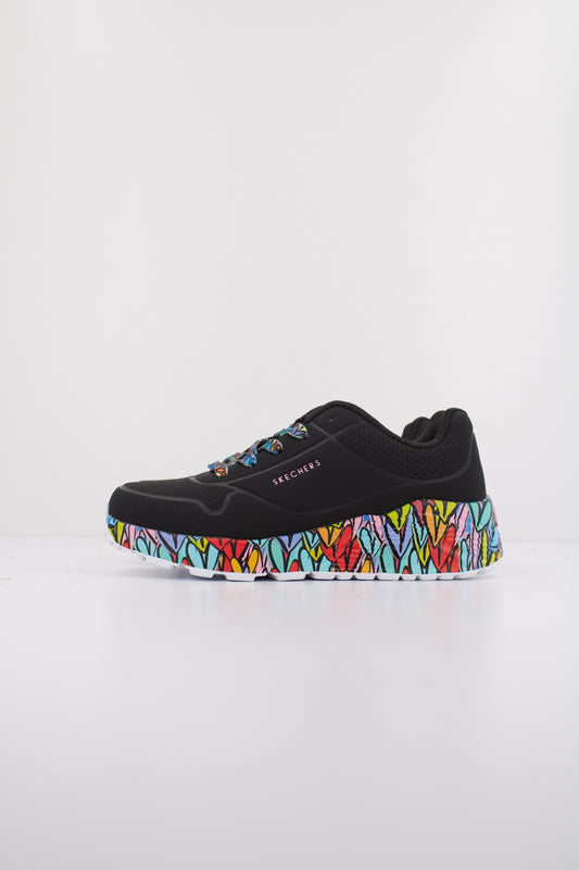 SKECHERS UNO LITESUBTLE LOVE en color BKMT  (1)