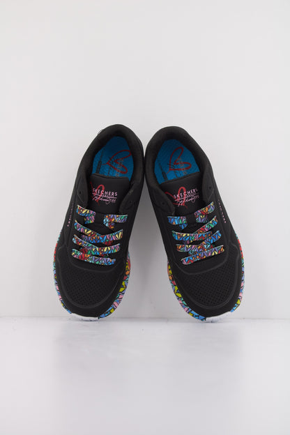 SKECHERS UNO LITESUBTLE LOVE en color BKMT  (3)
