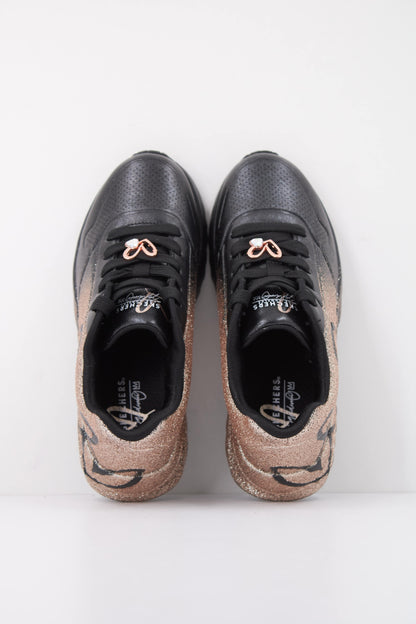 SKECHERS UNO LITE - HEARTDUST en color BKRG  (3)