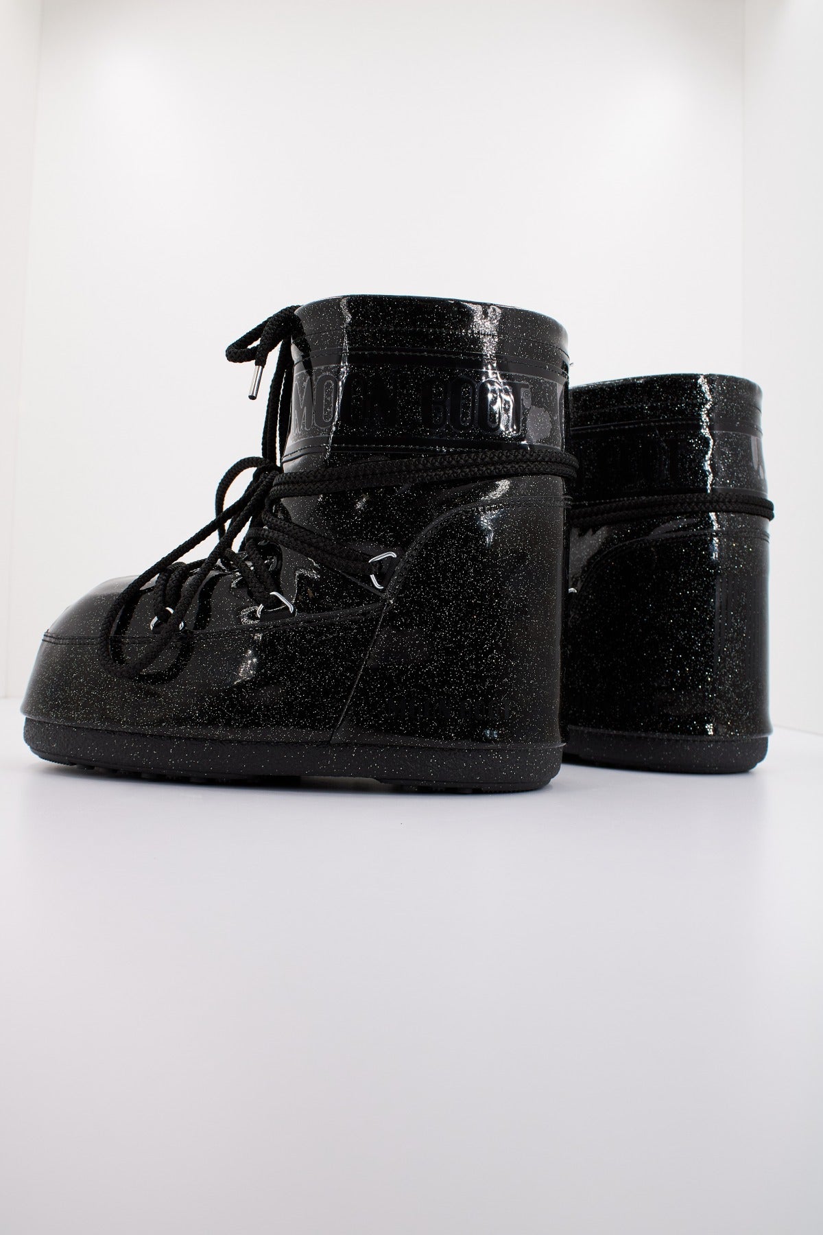 MOON BOOT MB ICON LOW GLITTER en color BLACK  (3)