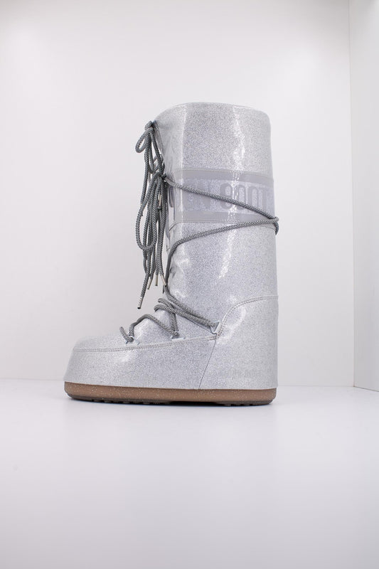 MOON BOOT MB ICON GLITTER en color SILVER  (1)