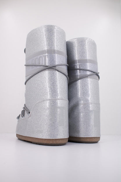 MOON BOOT MB ICON GLITTER en color SILVER  (4)