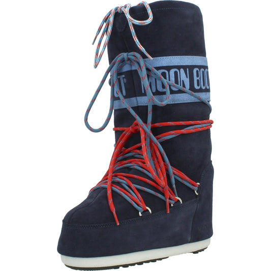 MOON BOOT  MB ICON SUEDE LACES en color NAVY  (1)