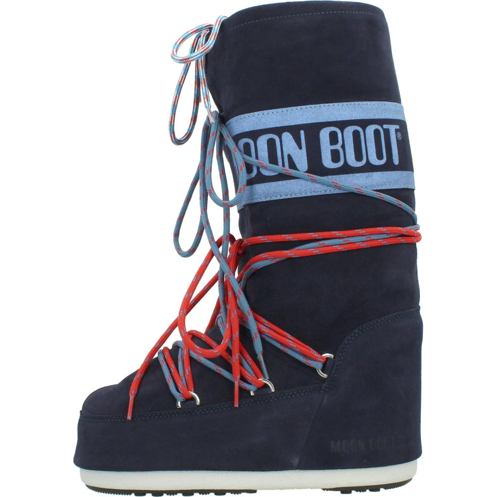 MOON BOOT  MB ICON SUEDE LACES en color NAVY  (2)