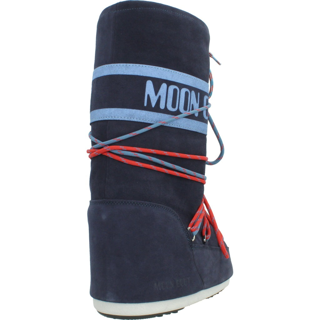 MOON BOOT  MB ICON SUEDE LACES en color NAVY  (3)
