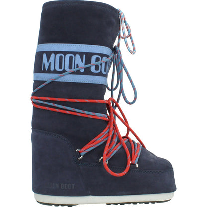 MOON BOOT  MB ICON SUEDE LACES en color NAVY  (4)