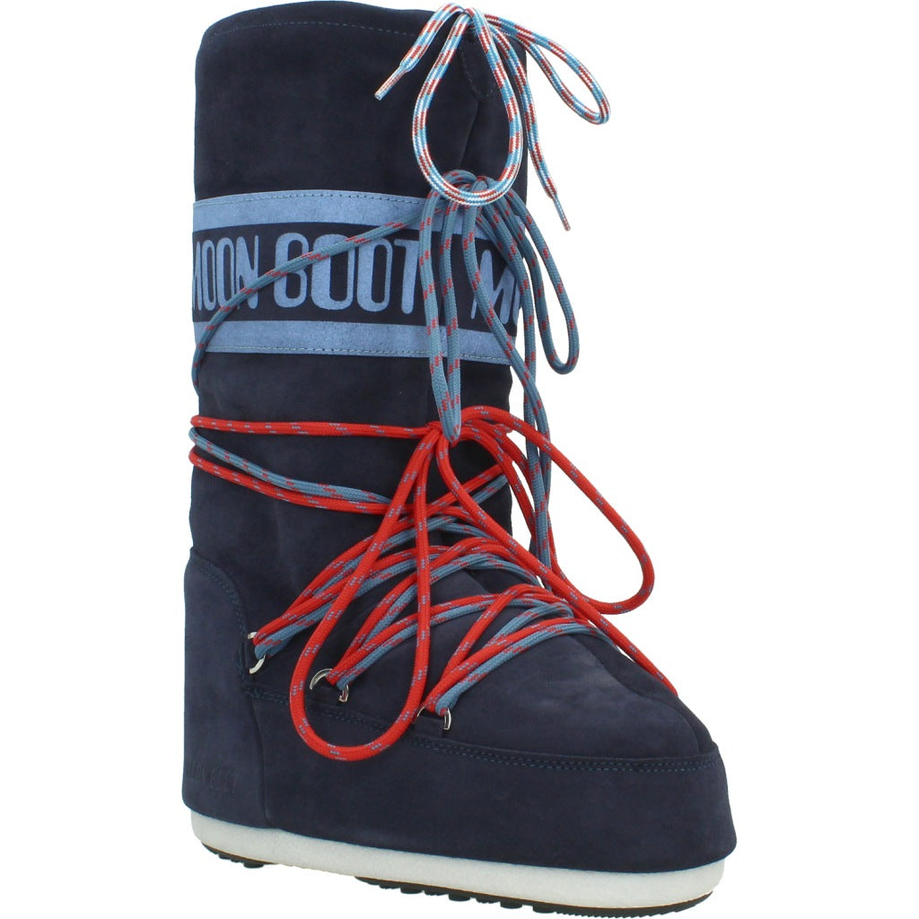 MOON BOOT  MB ICON SUEDE LACES en color NAVY  (5)