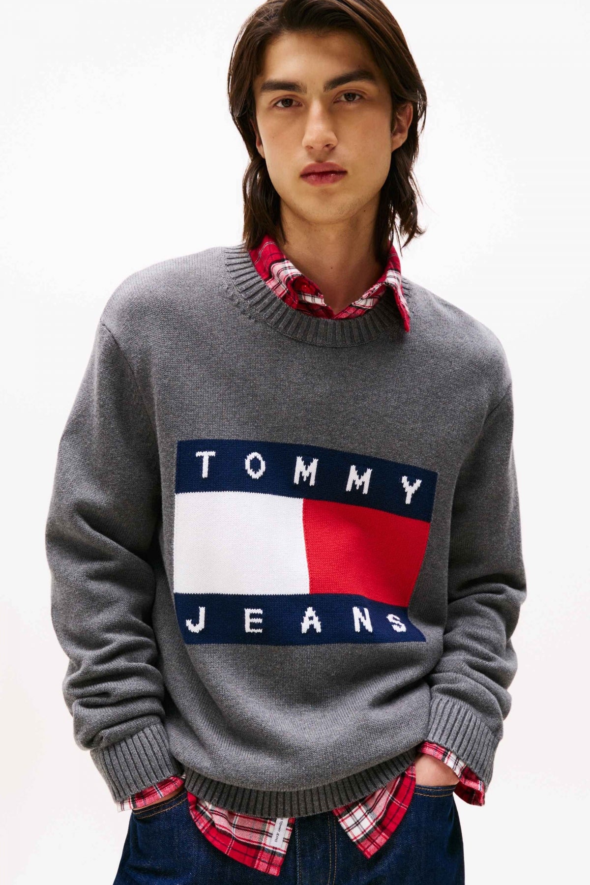 TOMMY JEANS TJM REG MELANGE FLAG en color PU  (1)
