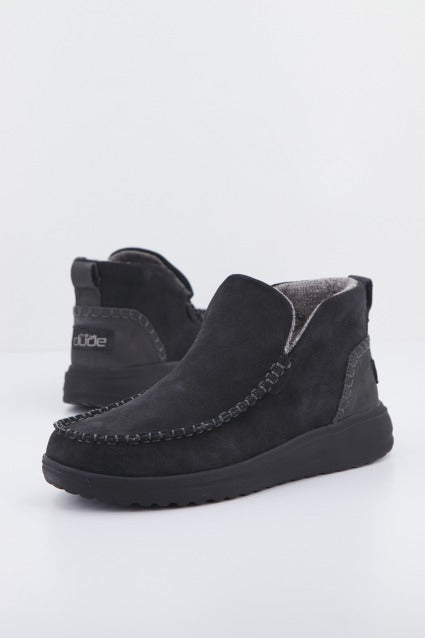HEY DUDE DENNY SUEDE en color BLACK  (1)