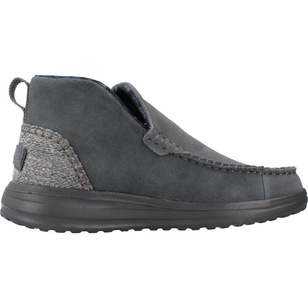 HEY DUDE DENNY SUEDE en color CARBON  (4)