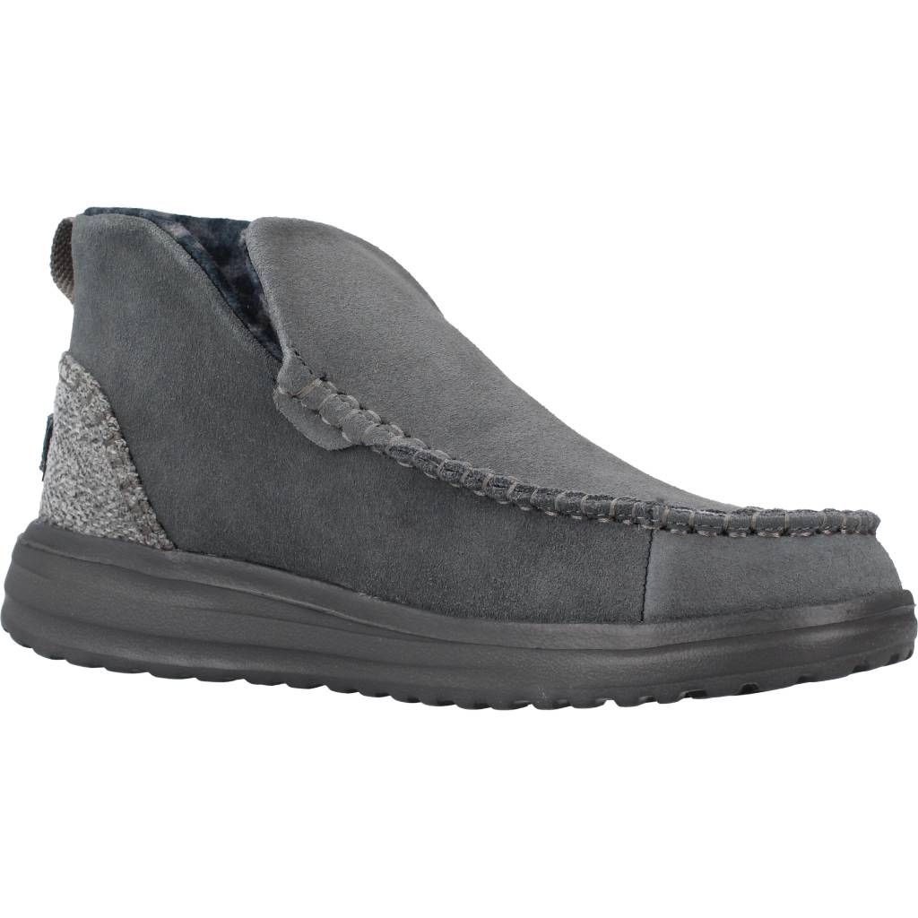 HEY DUDE DENNY SUEDE en color CARBON  (5)