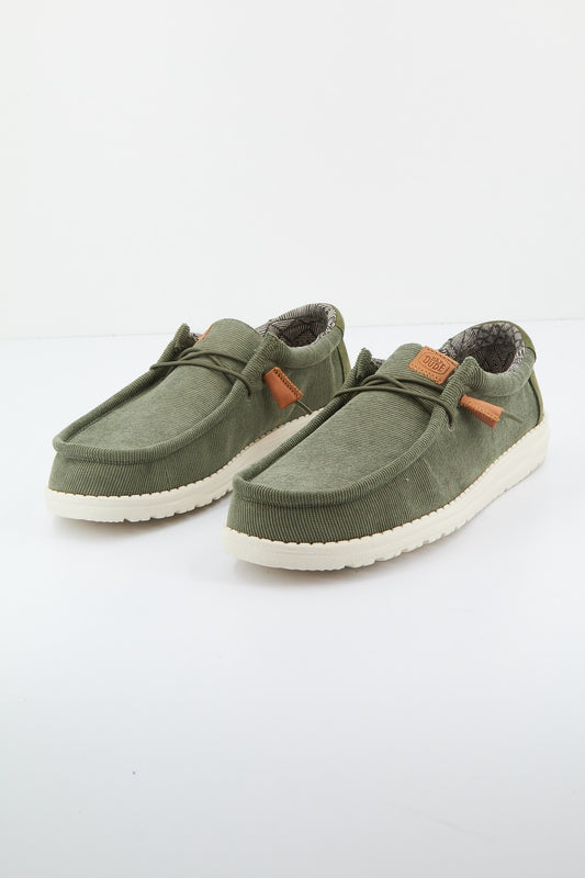 HEY DUDE WALLY CORDUROY en color OLIVE  (1)