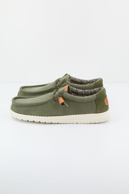 HEY DUDE WALLY CORDUROY en color OLIVE  (2)