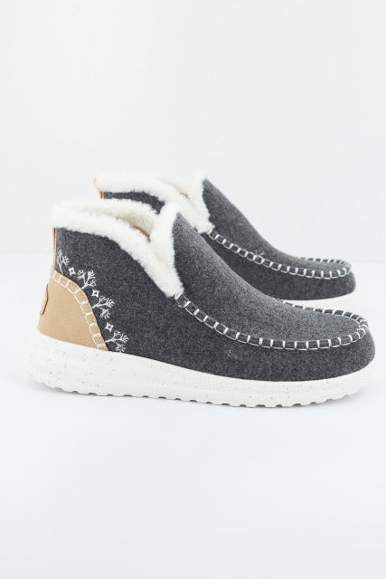 HEY DUDE DENNY FAUX SHEARLING en color GREY  (1)