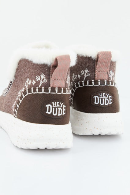 HEY DUDE DENNY FAUX SHEARLING en color WALNUT  (3)