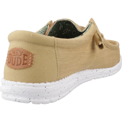 HEY DUDE WALLY WASHED CANVAS en color WALNUT  (3)