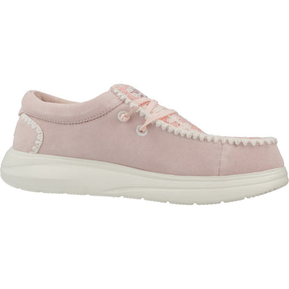 HEY DUDE WENDY COMF SUEDE CRO en color PNKMLT  (5)