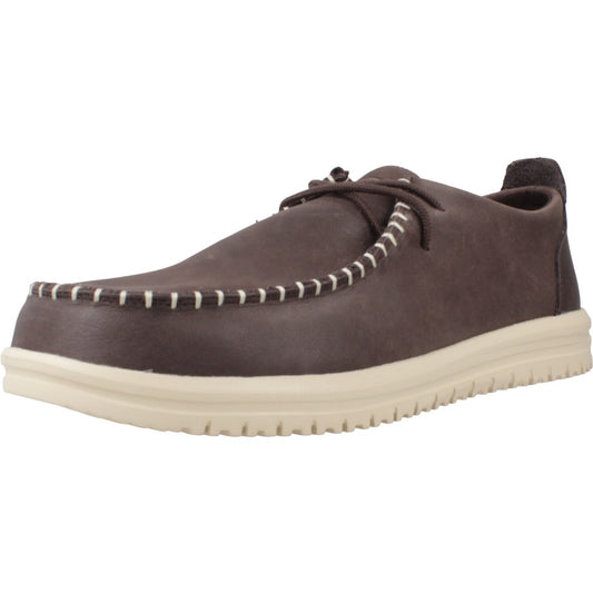 HEY DUDE WALLY NXT MOC LEATHE en color BROWN  (1)