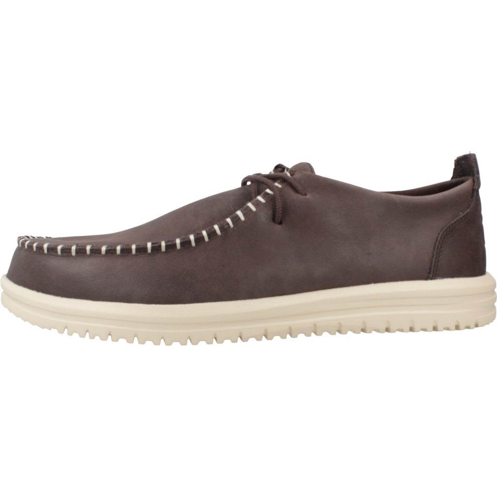 HEY DUDE WALLY NXT MOC LEATHE en color BROWN  (2)