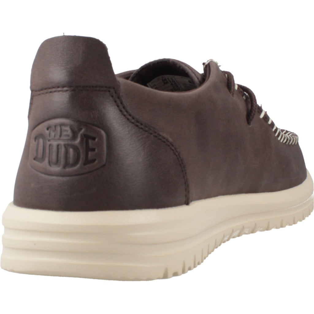 HEY DUDE WALLY NXT MOC LEATHE en color BROWN  (3)